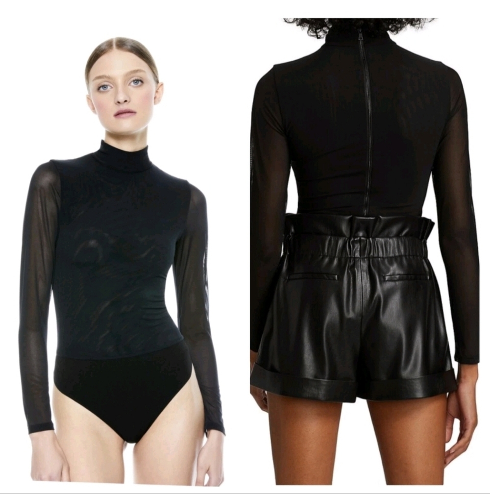 Alice + Olivia Clarinda Turtleneck Long Sleeve Bodysuit Size XL NWT $395 - Picture 4 of 16
